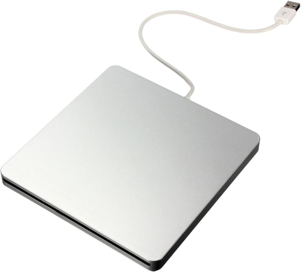 USB CD-Rom Externe Drive Silver | Geschikt voor MacBook Pro En Windows Laptops